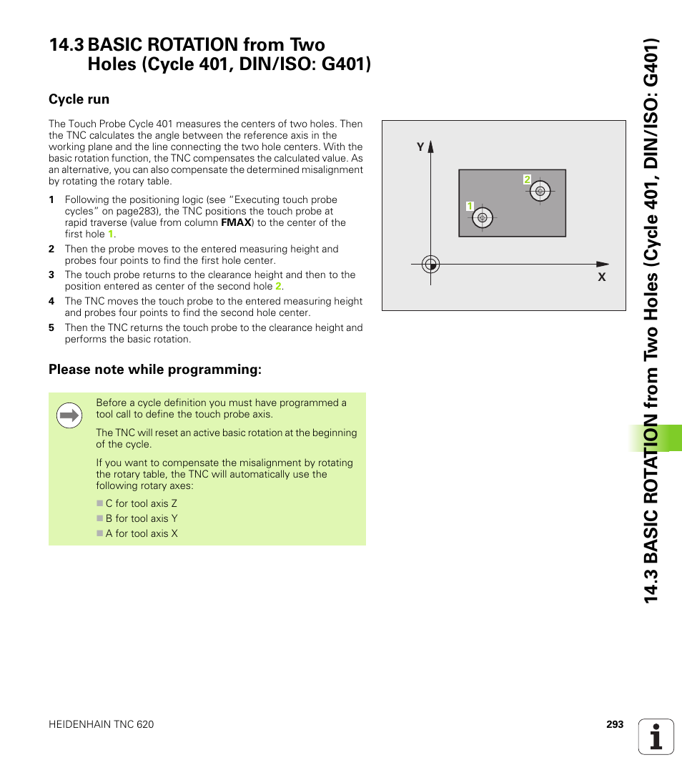 Cycle run, Please note while programming | HEIDENHAIN TNC 620 (340 56x-02) Cycle programming User Manual | Page 293 / 437
