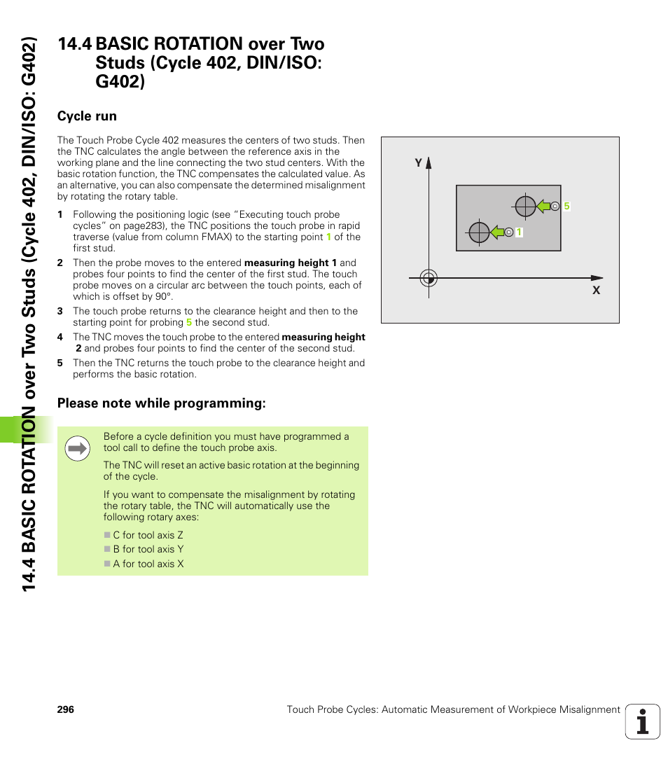 Cycle run, Please note while programming | HEIDENHAIN TNC 620 (340 56x-02) Cycle programming User Manual | Page 296 / 437