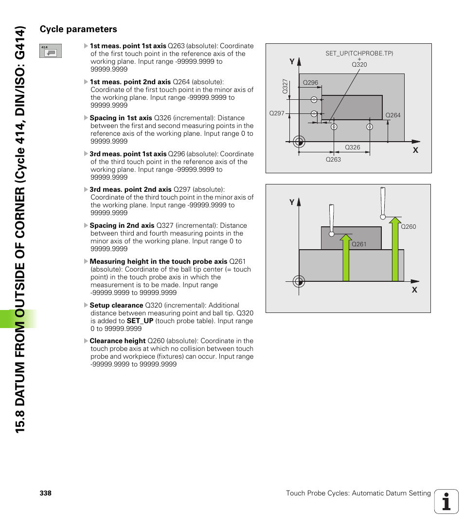 Cycle parameters | HEIDENHAIN TNC 620 (340 56x-02) Cycle programming User Manual | Page 338 / 437