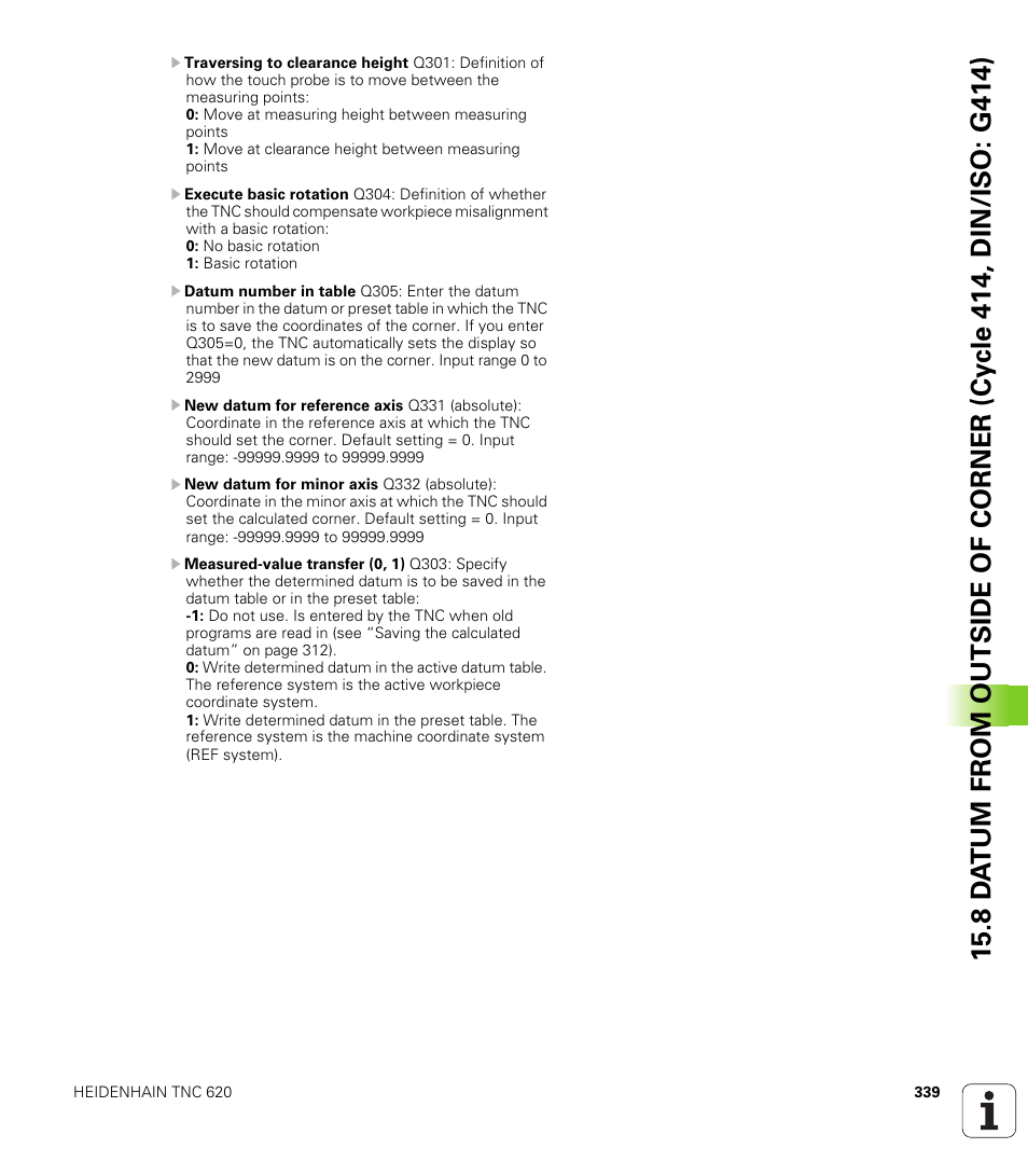 HEIDENHAIN TNC 620 (340 56x-02) Cycle programming User Manual | Page 339 / 437