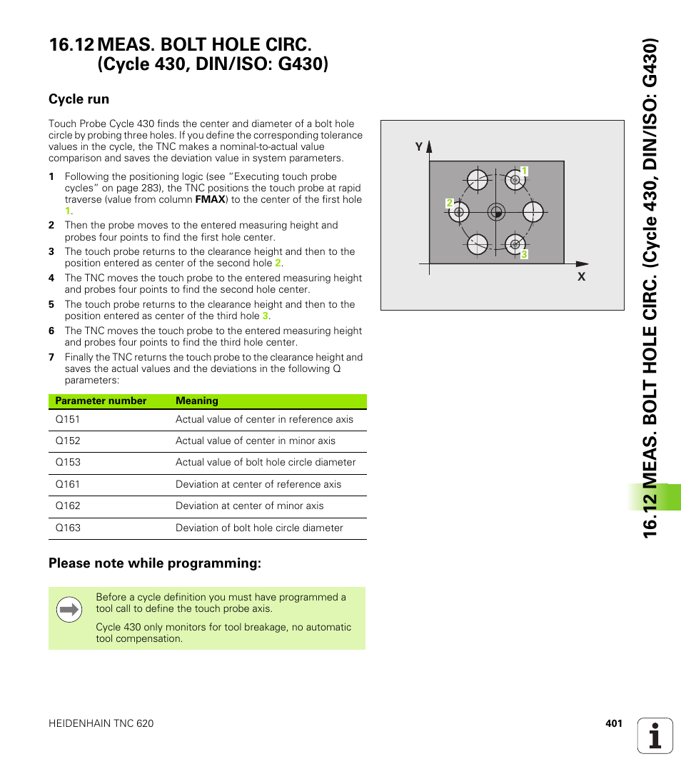 Cycle run, Please note while programming | HEIDENHAIN TNC 620 (340 56x-02) Cycle programming User Manual | Page 401 / 437