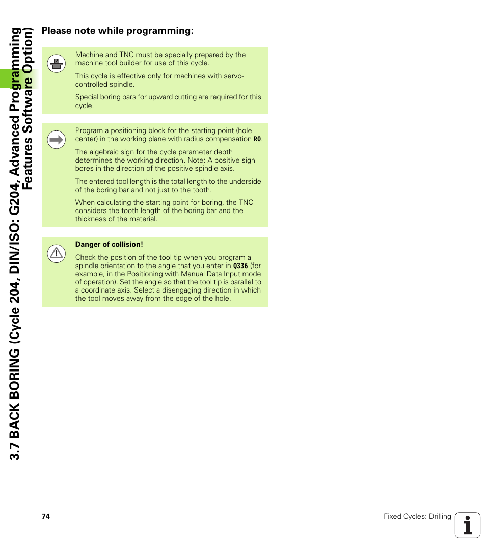 Please note while programming | HEIDENHAIN TNC 620 (340 56x-02) Cycle programming User Manual | Page 74 / 437