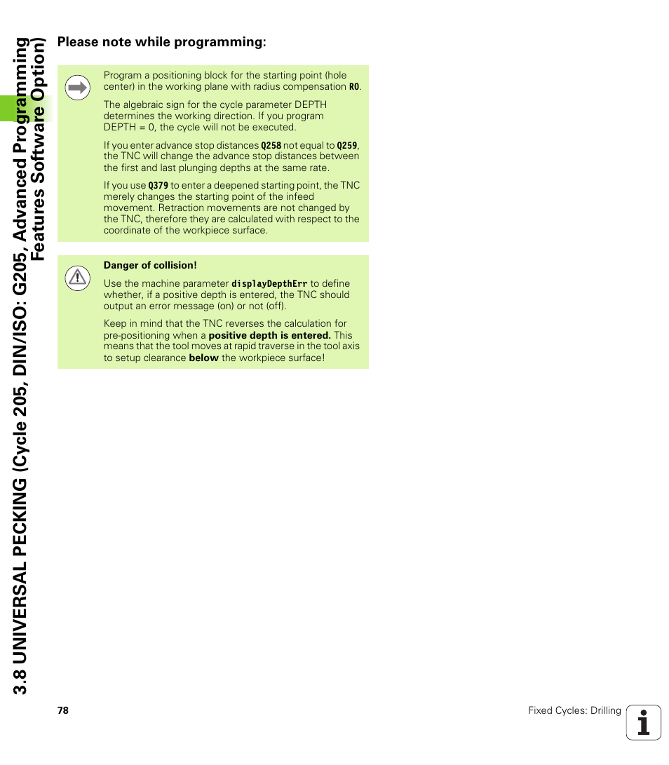 Please note while programming | HEIDENHAIN TNC 620 (340 56x-02) Cycle programming User Manual | Page 78 / 437