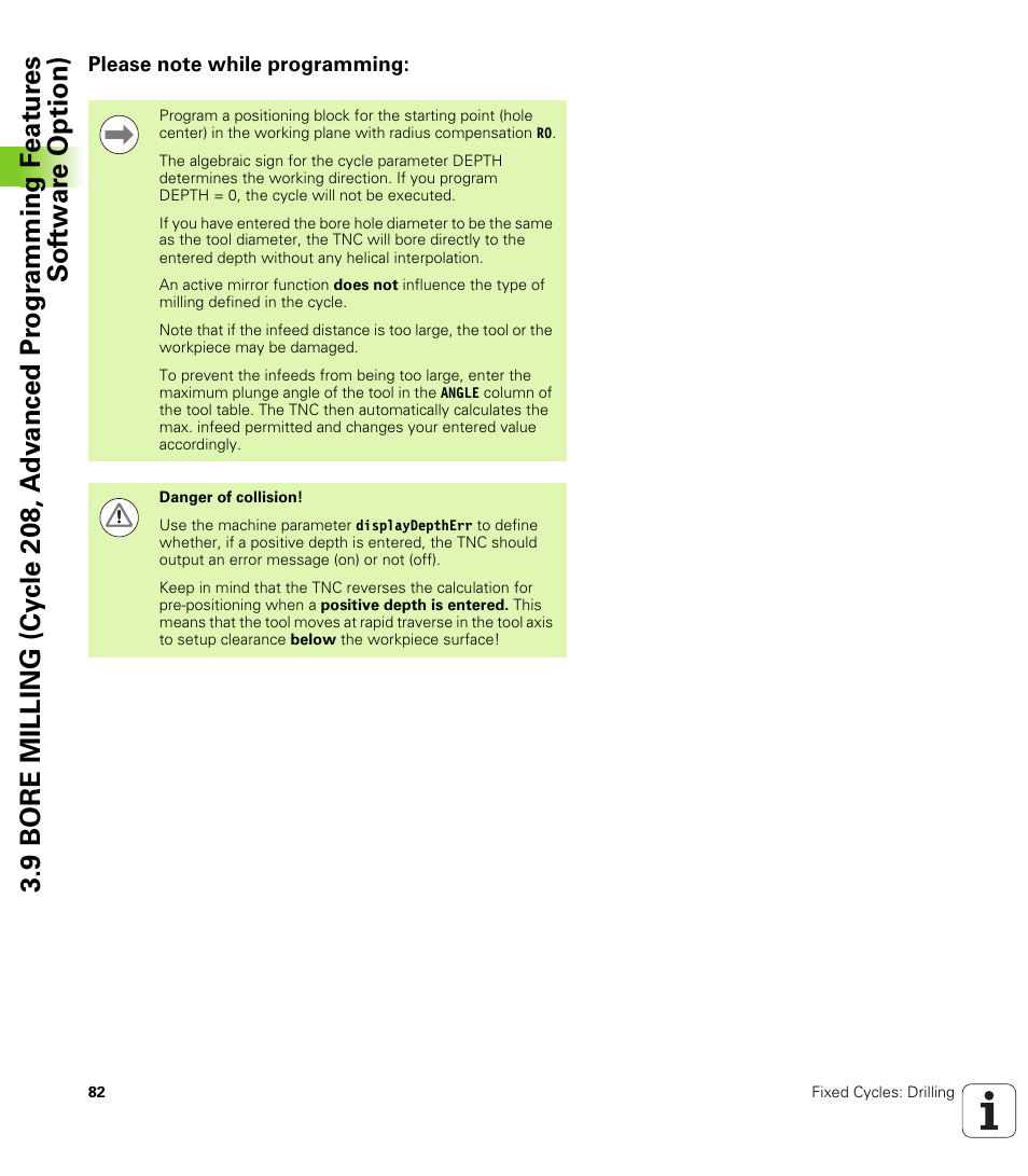 Please note while programming | HEIDENHAIN TNC 620 (340 56x-02) Cycle programming User Manual | Page 82 / 437