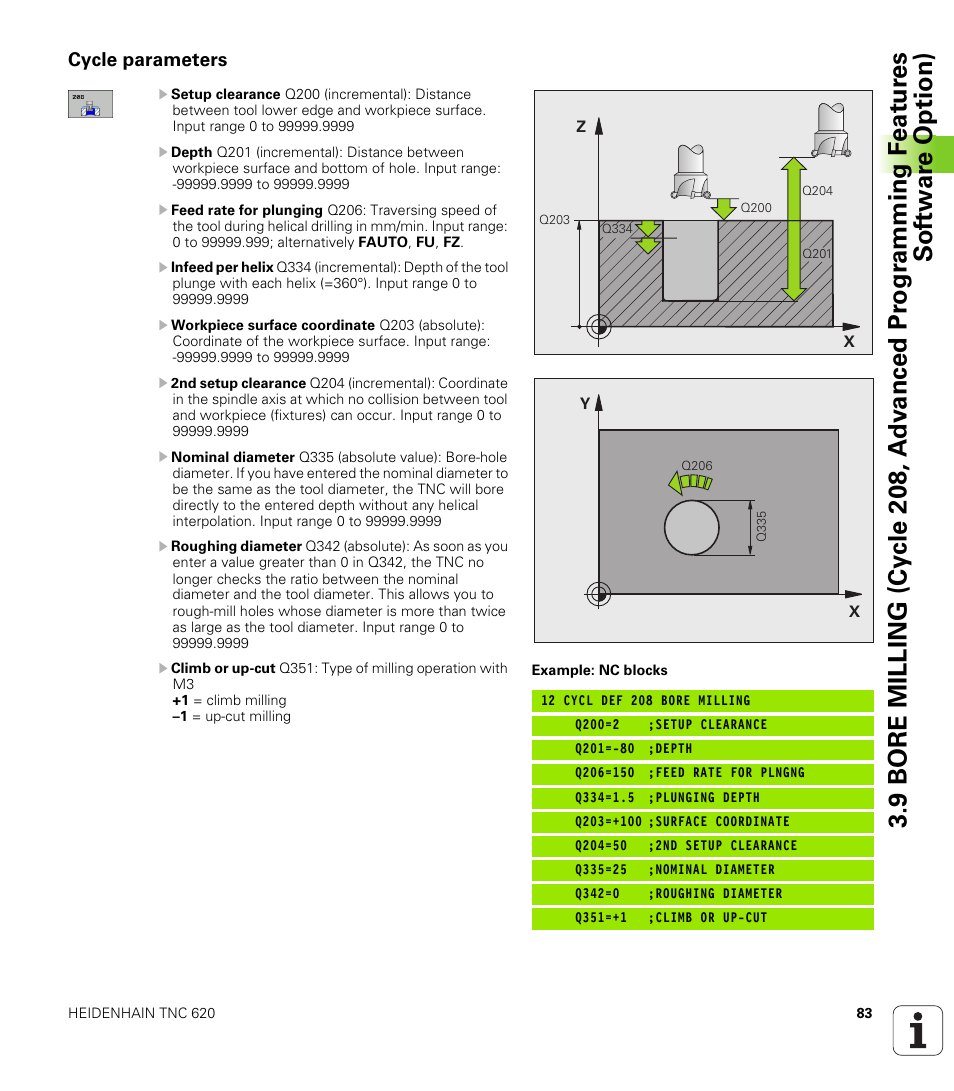 Cycle parameters | HEIDENHAIN TNC 620 (340 56x-02) Cycle programming User Manual | Page 83 / 437