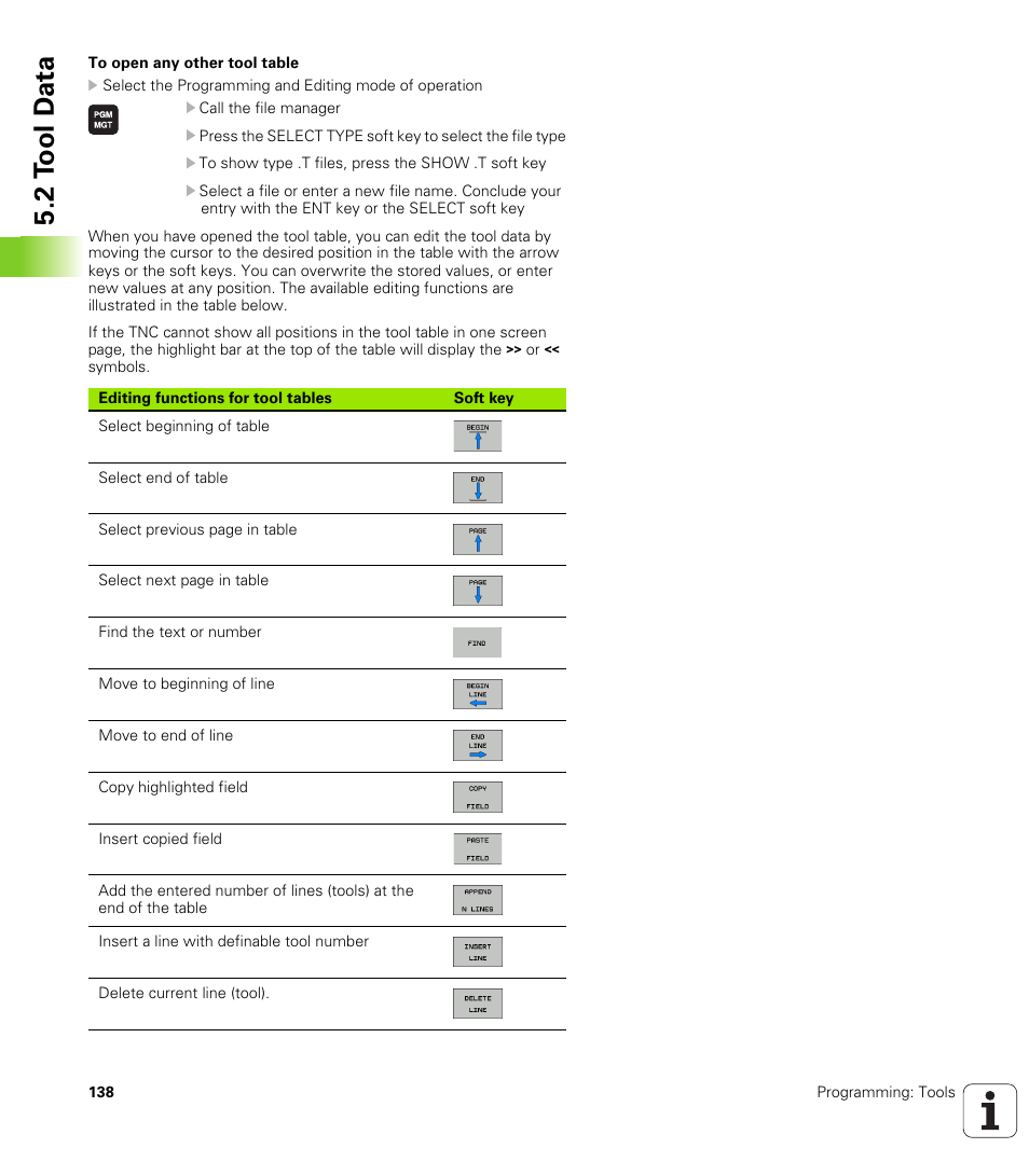 2 t ool d a ta | HEIDENHAIN TNC 620 (340 56x-02) ISO programming User Manual | Page 138 / 467