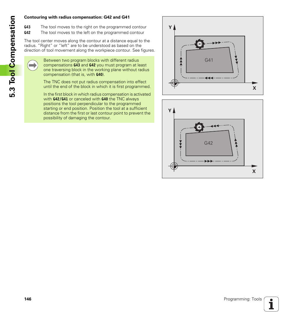 3 t ool compensation | HEIDENHAIN TNC 620 (340 56x-02) ISO programming User Manual | Page 146 / 467