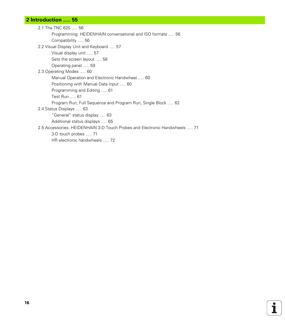 Introduction | HEIDENHAIN TNC 620 (340 56x-02) ISO programming User Manual | Page 16 / 467