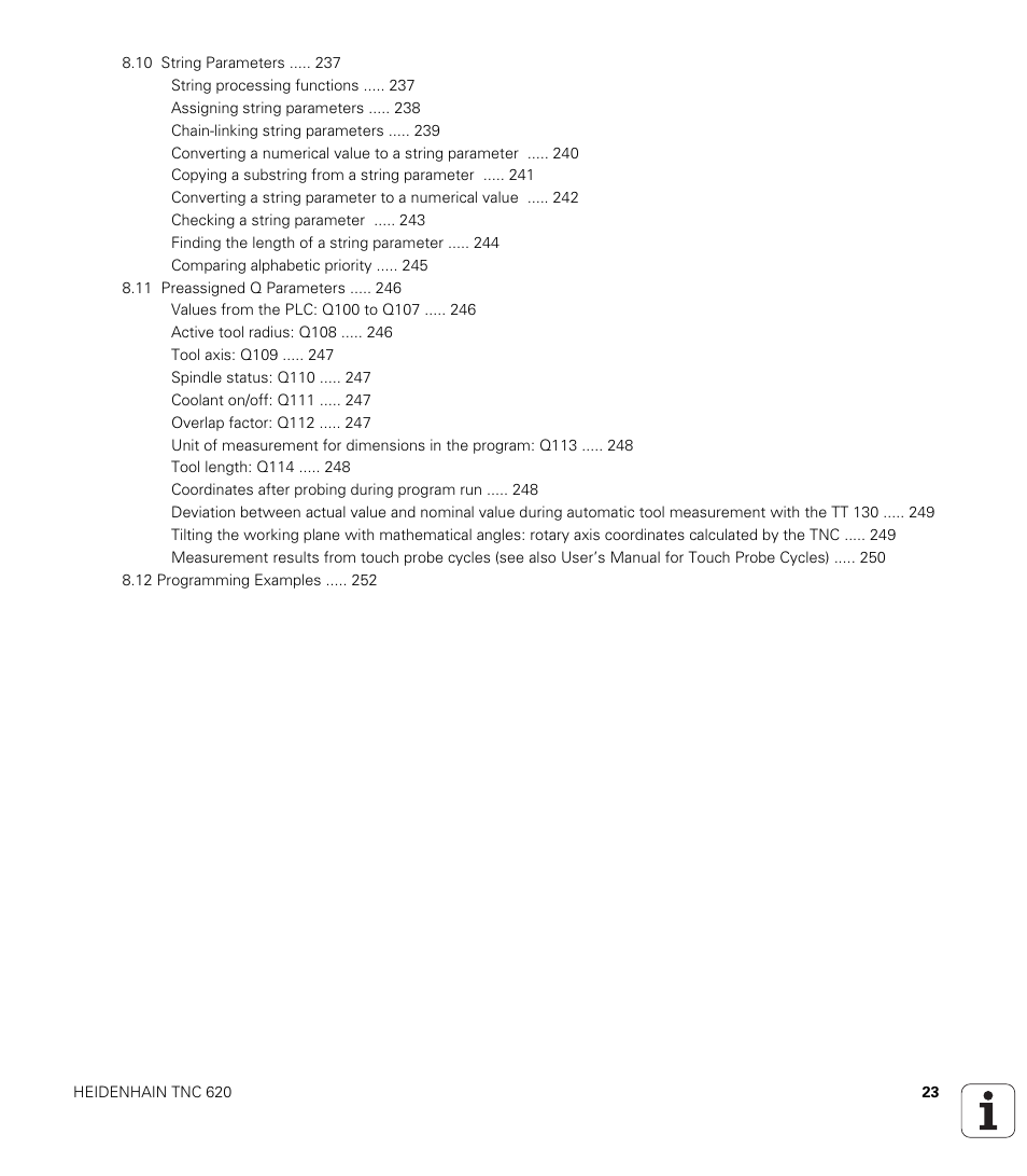 HEIDENHAIN TNC 620 (340 56x-02) ISO programming User Manual | Page 23 / 467