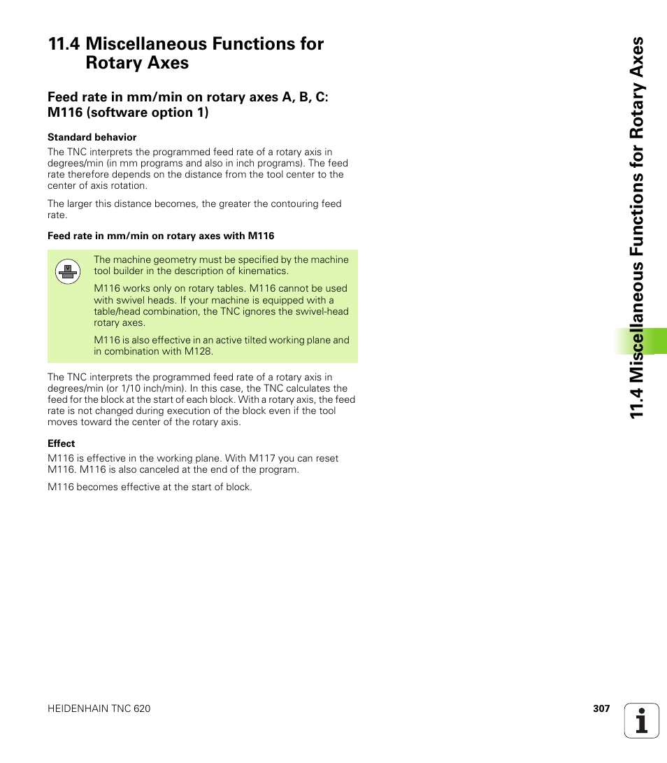 4 miscellaneous functions for rotary axes | HEIDENHAIN TNC 620 (340 56x-02) ISO programming User Manual | Page 307 / 467