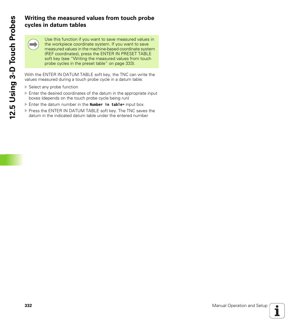5 using 3-d t ouc h pr obes | HEIDENHAIN TNC 620 (340 56x-02) ISO programming User Manual | Page 332 / 467