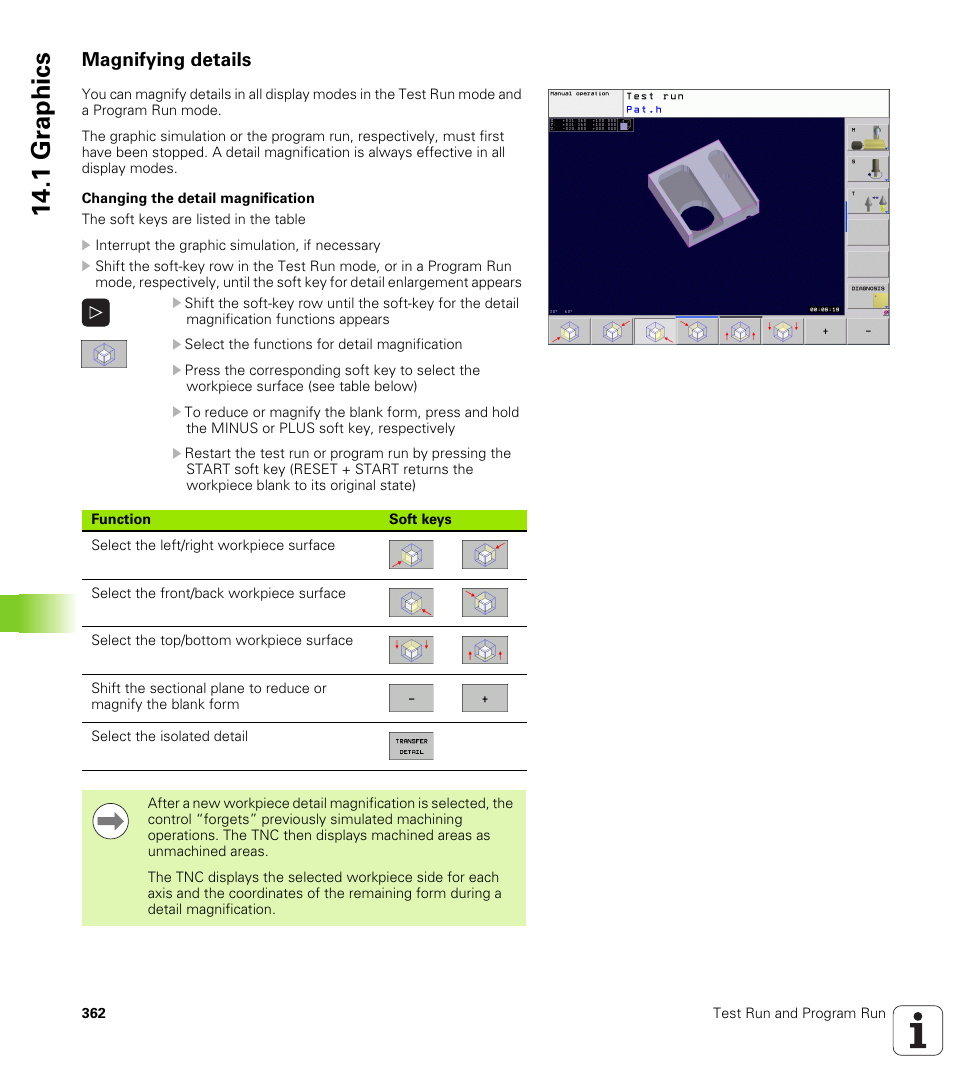 Magnifying details, 1 gr aphics | HEIDENHAIN TNC 620 (340 56x-02) ISO programming User Manual | Page 362 / 467