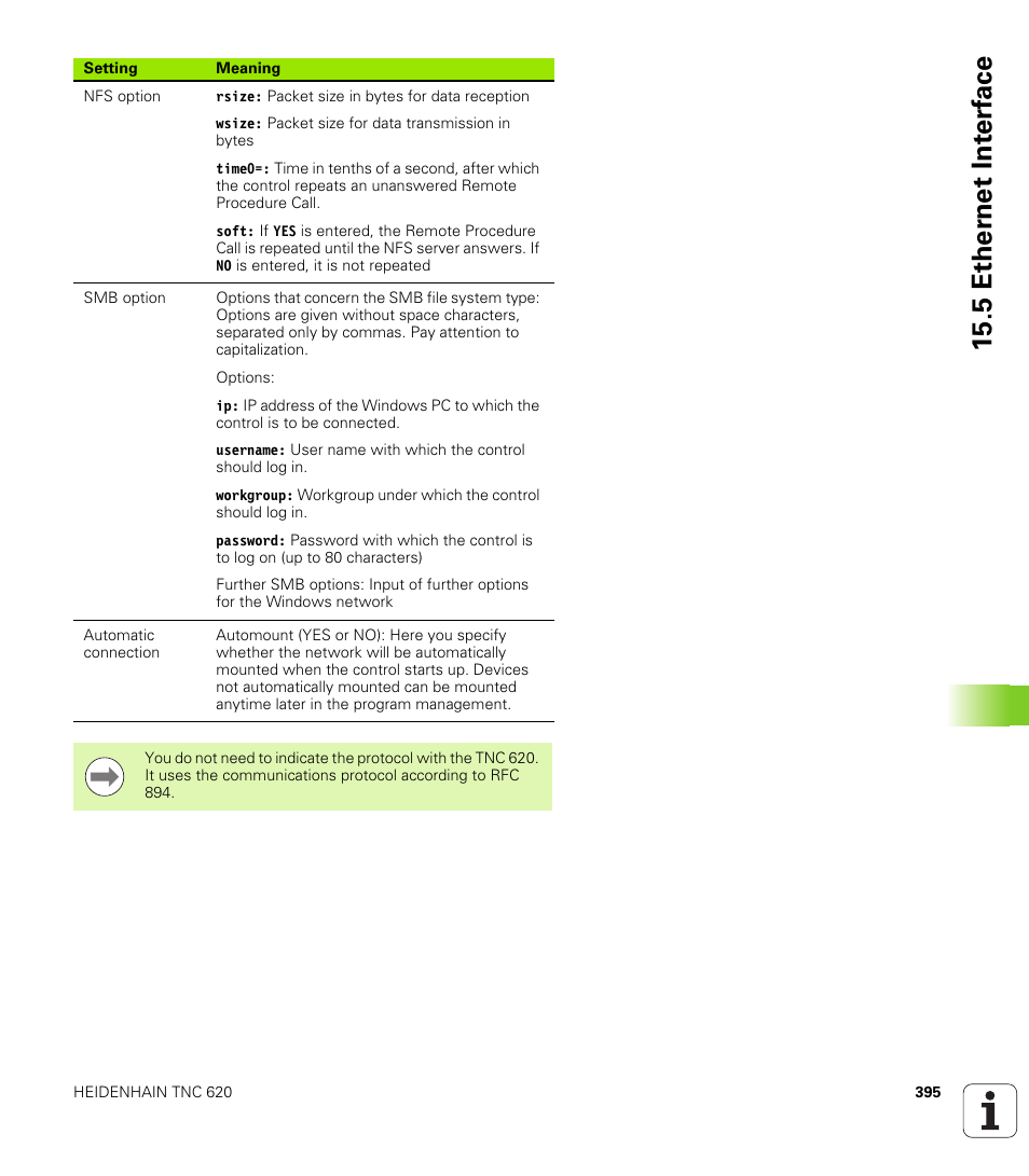 5 ether n et int e rf ace | HEIDENHAIN TNC 620 (340 56x-02) ISO programming User Manual | Page 395 / 467