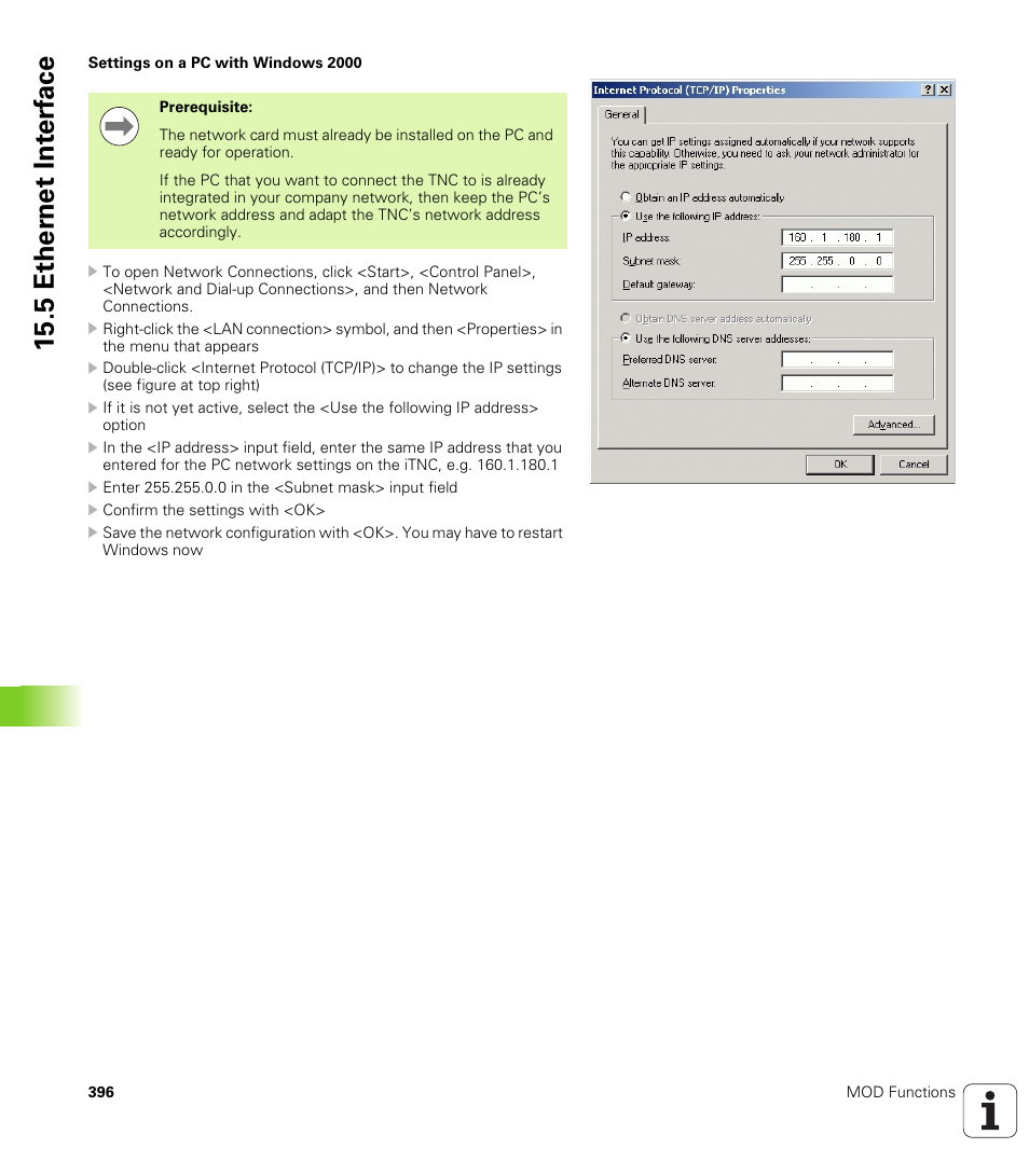 5 ether n et int e rf ace | HEIDENHAIN TNC 620 (340 56x-02) ISO programming User Manual | Page 396 / 467