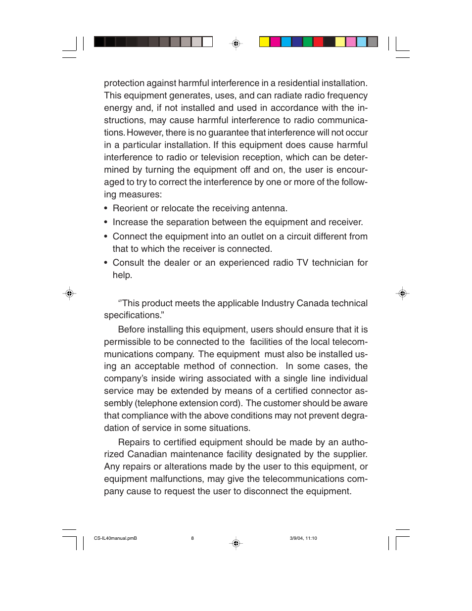 ClearSounds Portable Telephone Amplifier User Manual | Page 8 / 10