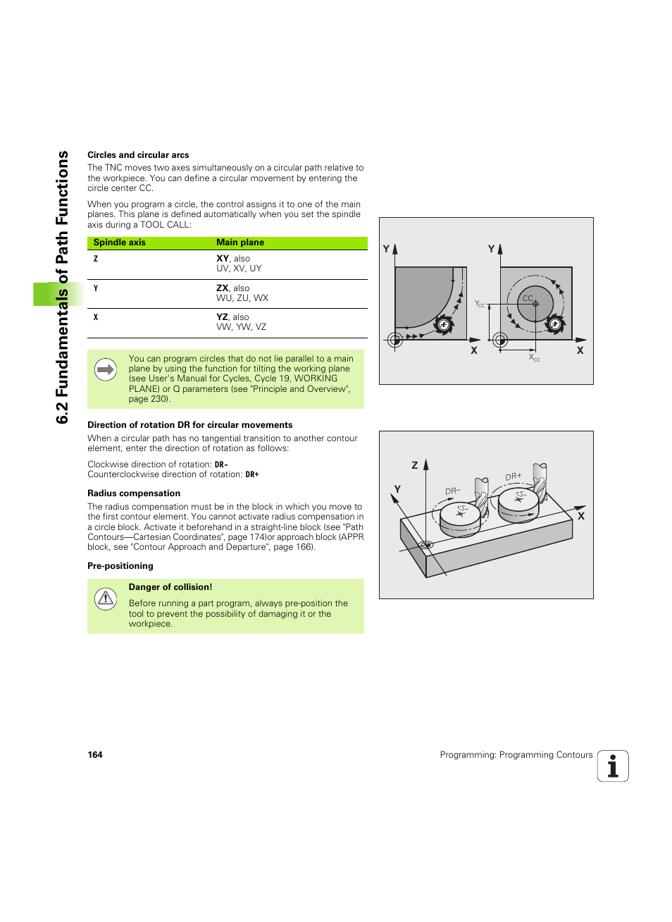 2 f undamentals of p a th f unctions | HEIDENHAIN TNC 620 (340 56x-03) User Manual | Page 164 / 541