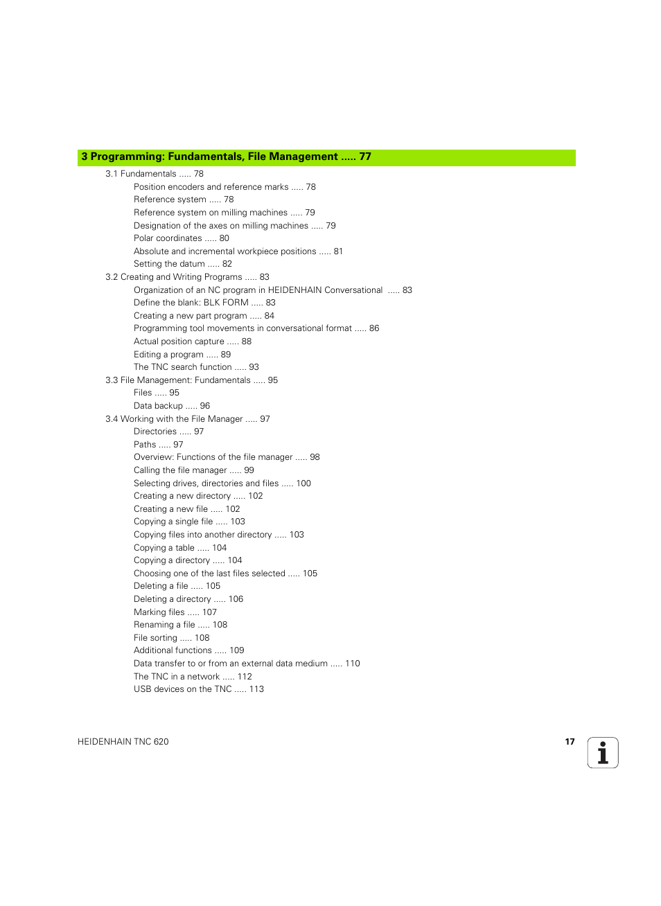 Programming: fundamentals, file management | HEIDENHAIN TNC 620 (340 56x-03) User Manual | Page 17 / 541