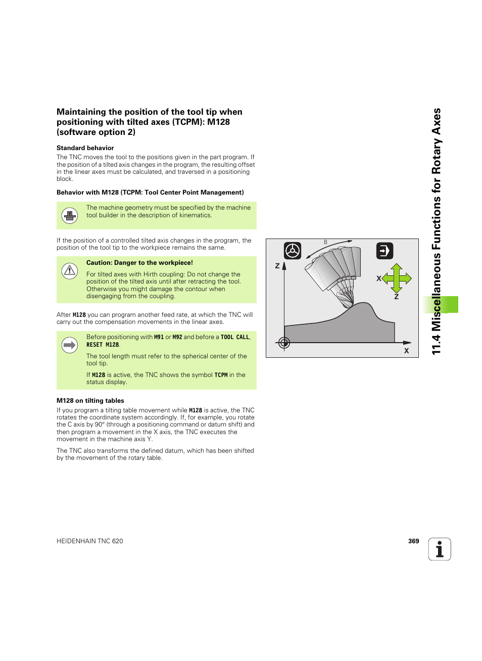 4 miscellaneous f unctions f or rotary ax es | HEIDENHAIN TNC 620 (340 56x-03) User Manual | Page 369 / 541