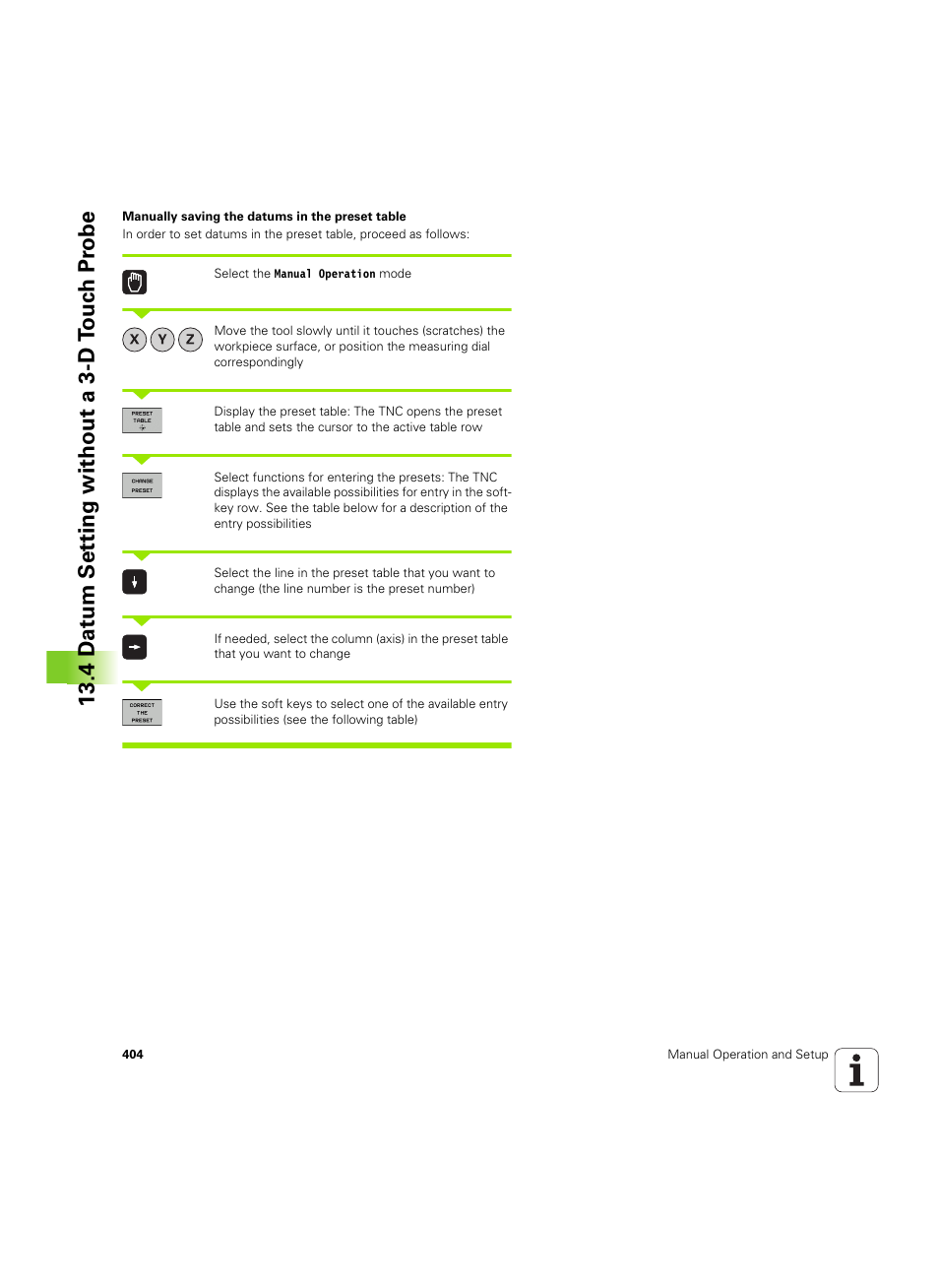 4 d a tum set ting without a 3-d t o uc h pr obe | HEIDENHAIN TNC 620 (340 56x-03) User Manual | Page 404 / 541