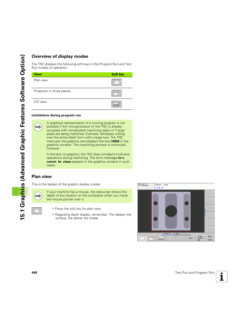 Overview of display modes, Plan view | HEIDENHAIN TNC 620 (340 56x-03) User Manual | Page 440 / 541