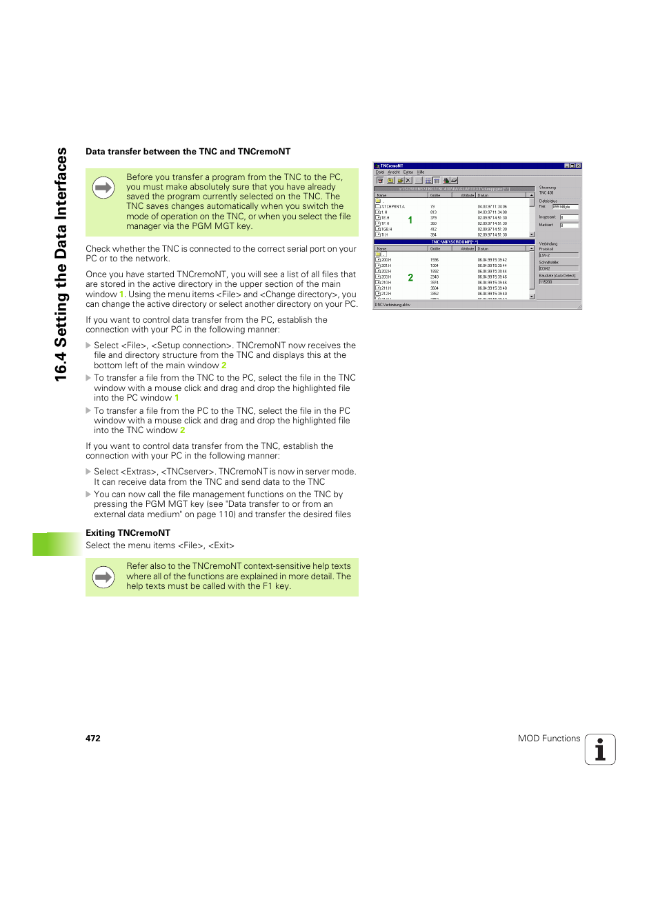 4 set ting the d a ta int e rf aces | HEIDENHAIN TNC 620 (340 56x-03) User Manual | Page 472 / 541