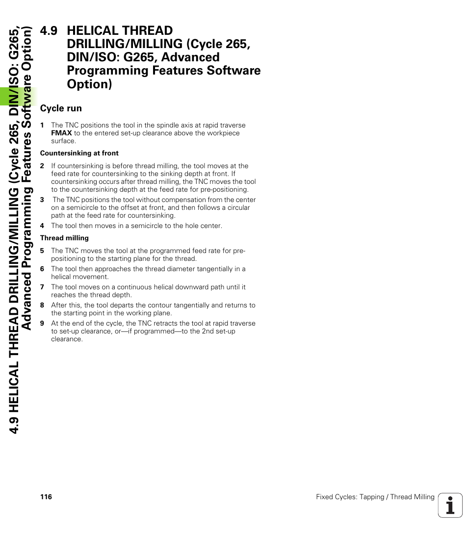 Cycle run, Option) | HEIDENHAIN TNC 620 (340 56x-03) Cycle programming User Manual | Page 116 / 459