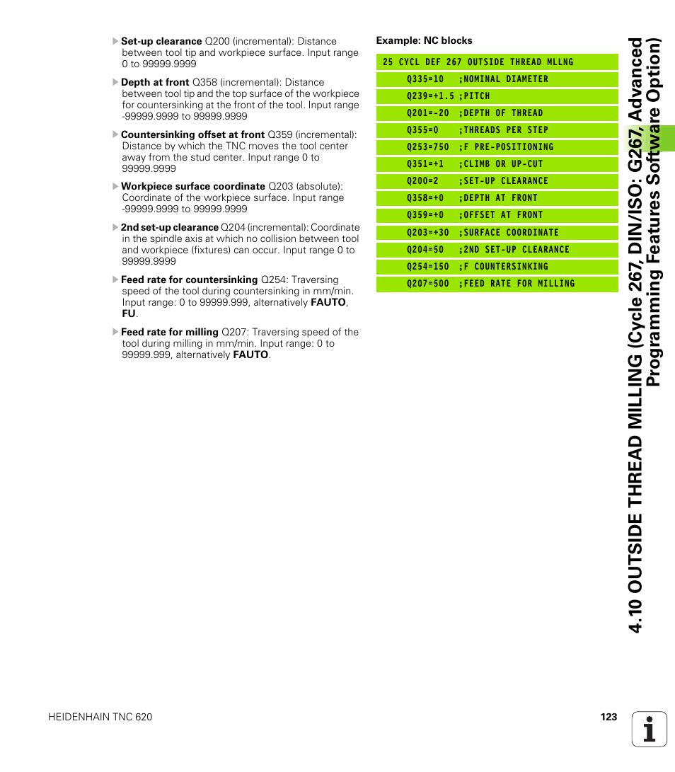 HEIDENHAIN TNC 620 (340 56x-03) Cycle programming User Manual | Page 123 / 459