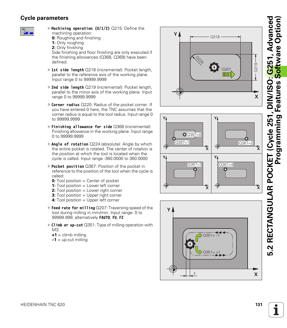 Cycle parameters | HEIDENHAIN TNC 620 (340 56x-03) Cycle programming User Manual | Page 131 / 459
