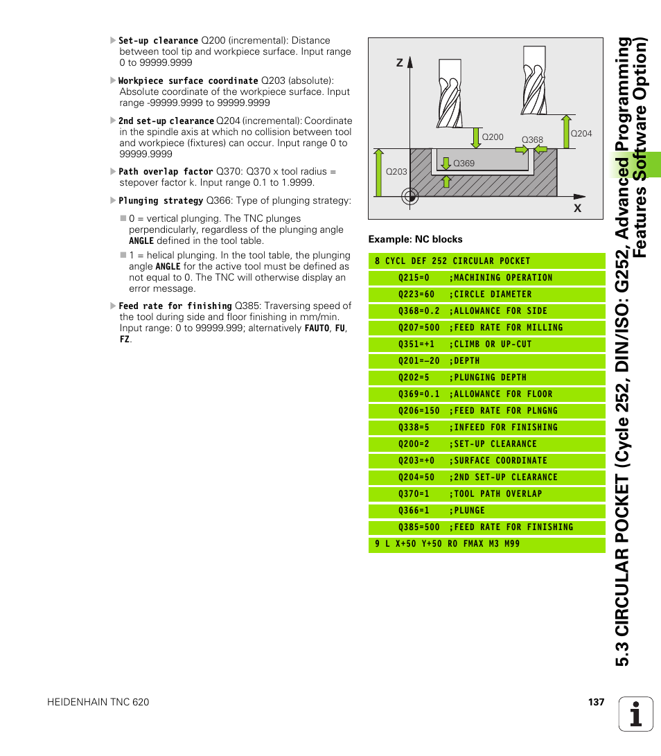HEIDENHAIN TNC 620 (340 56x-03) Cycle programming User Manual | Page 137 / 459