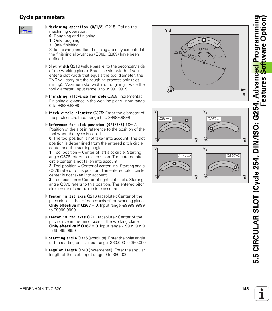 Cycle parameters | HEIDENHAIN TNC 620 (340 56x-03) Cycle programming User Manual | Page 145 / 459