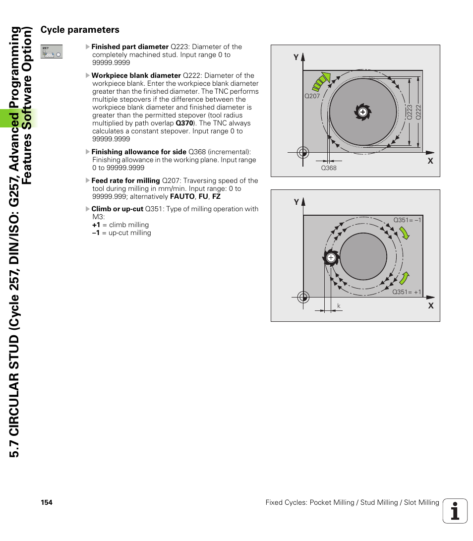 Cycle parameters | HEIDENHAIN TNC 620 (340 56x-03) Cycle programming User Manual | Page 154 / 459