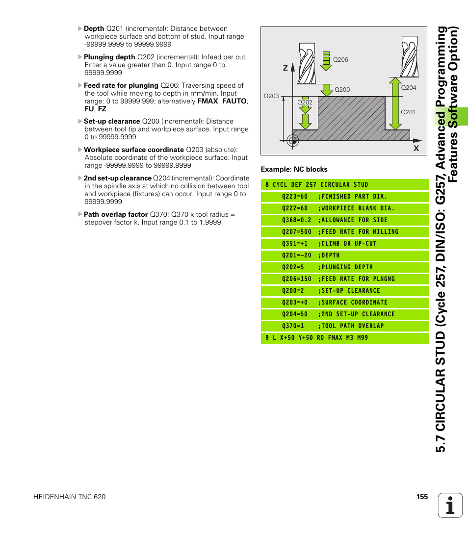 HEIDENHAIN TNC 620 (340 56x-03) Cycle programming User Manual | Page 155 / 459