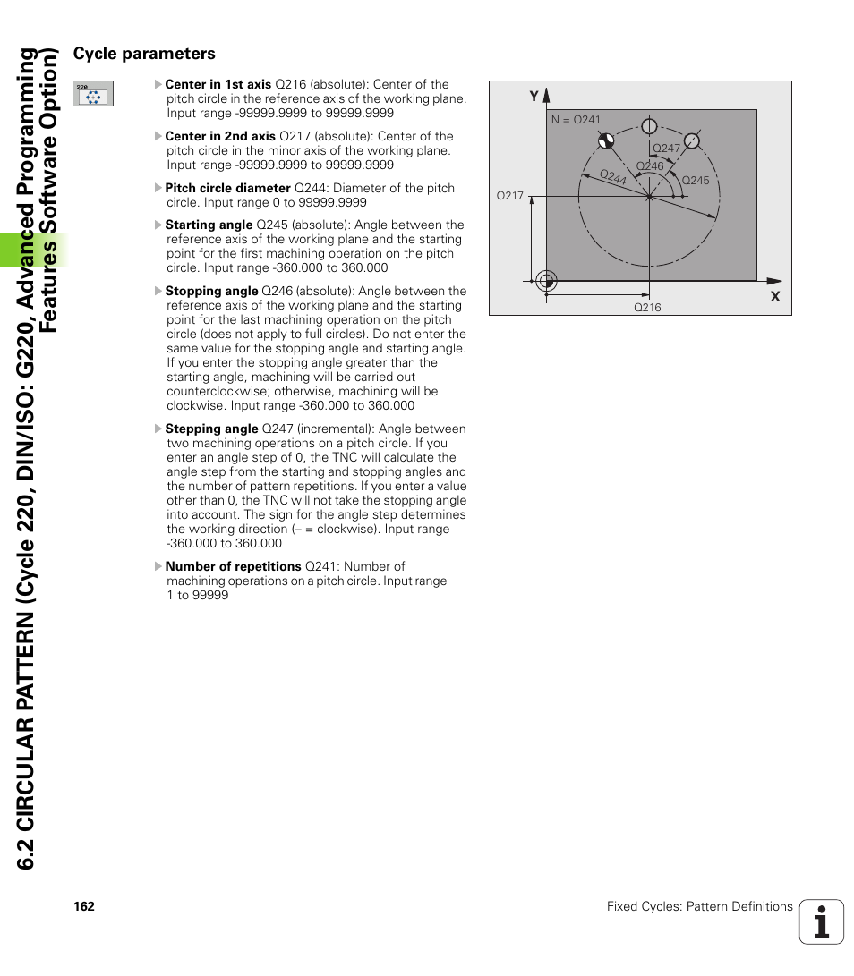 Cycle parameters | HEIDENHAIN TNC 620 (340 56x-03) Cycle programming User Manual | Page 162 / 459