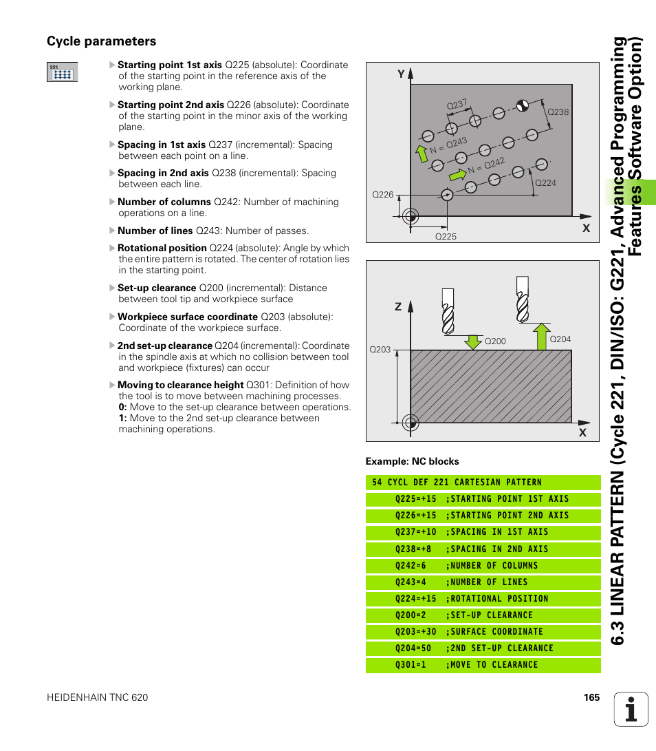 Cycle parameters | HEIDENHAIN TNC 620 (340 56x-03) Cycle programming User Manual | Page 165 / 459