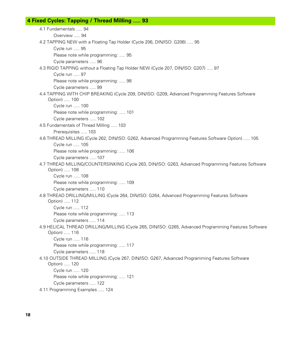 Fixed cycles: tapping / thread milling | HEIDENHAIN TNC 620 (340 56x-03) Cycle programming User Manual | Page 18 / 459