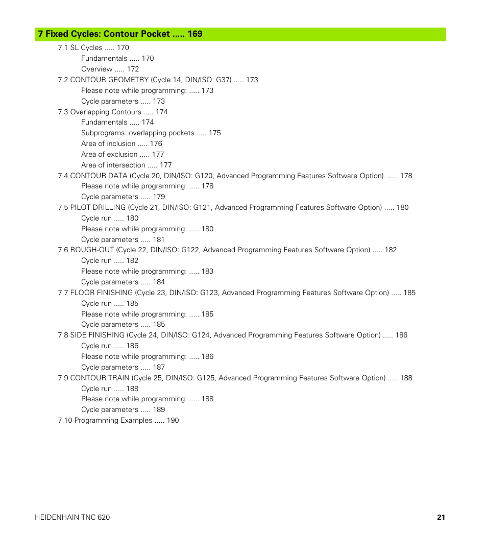 Fixed cycles: contour pocket | HEIDENHAIN TNC 620 (340 56x-03) Cycle programming User Manual | Page 21 / 459