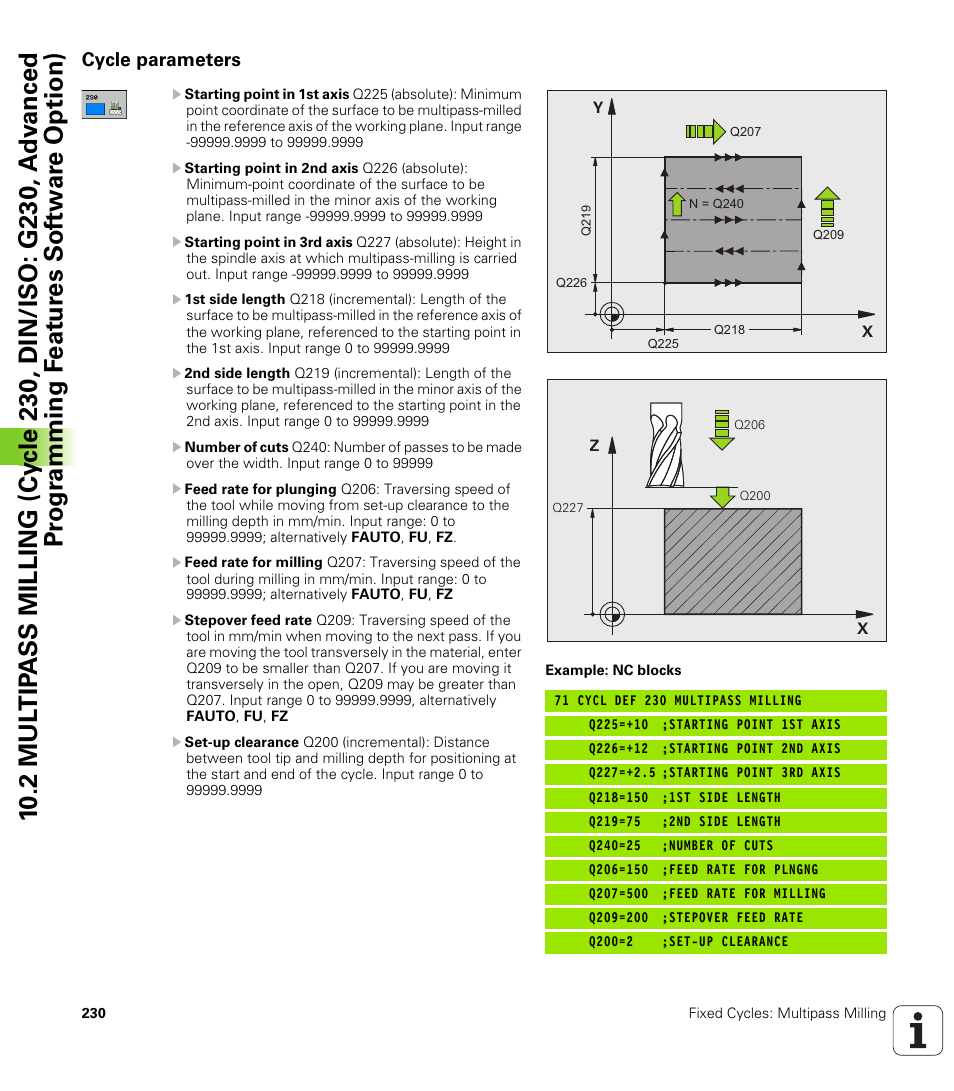Cycle parameters | HEIDENHAIN TNC 620 (340 56x-03) Cycle programming User Manual | Page 230 / 459