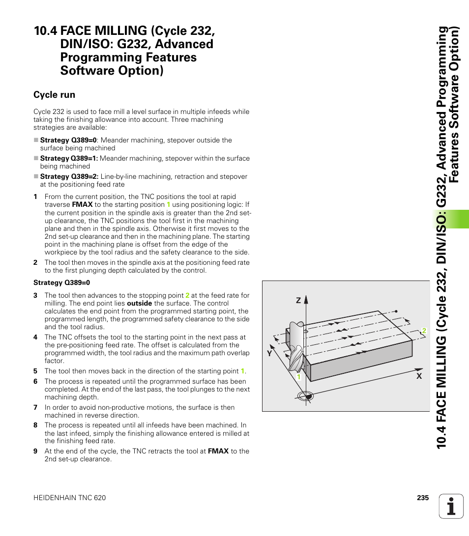 Cycle run | HEIDENHAIN TNC 620 (340 56x-03) Cycle programming User Manual | Page 235 / 459