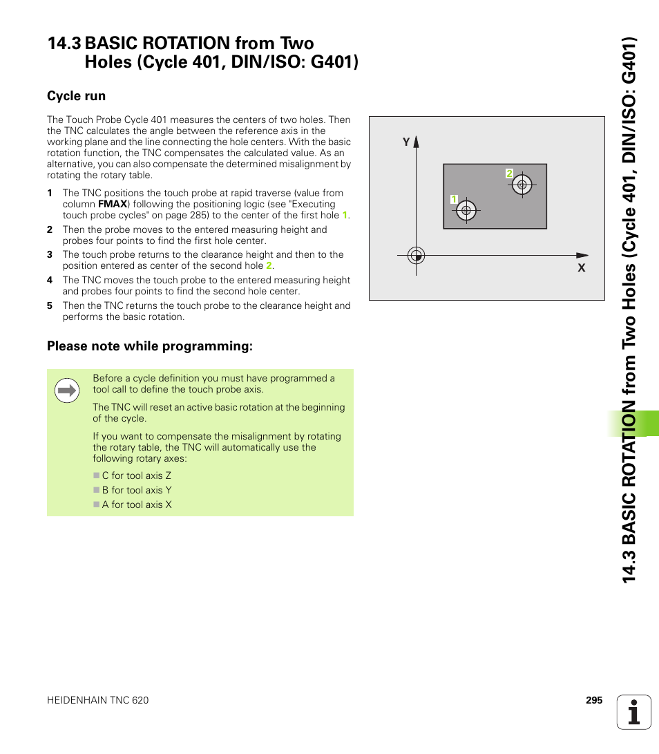 Cycle run, Please note while programming | HEIDENHAIN TNC 620 (340 56x-03) Cycle programming User Manual | Page 295 / 459