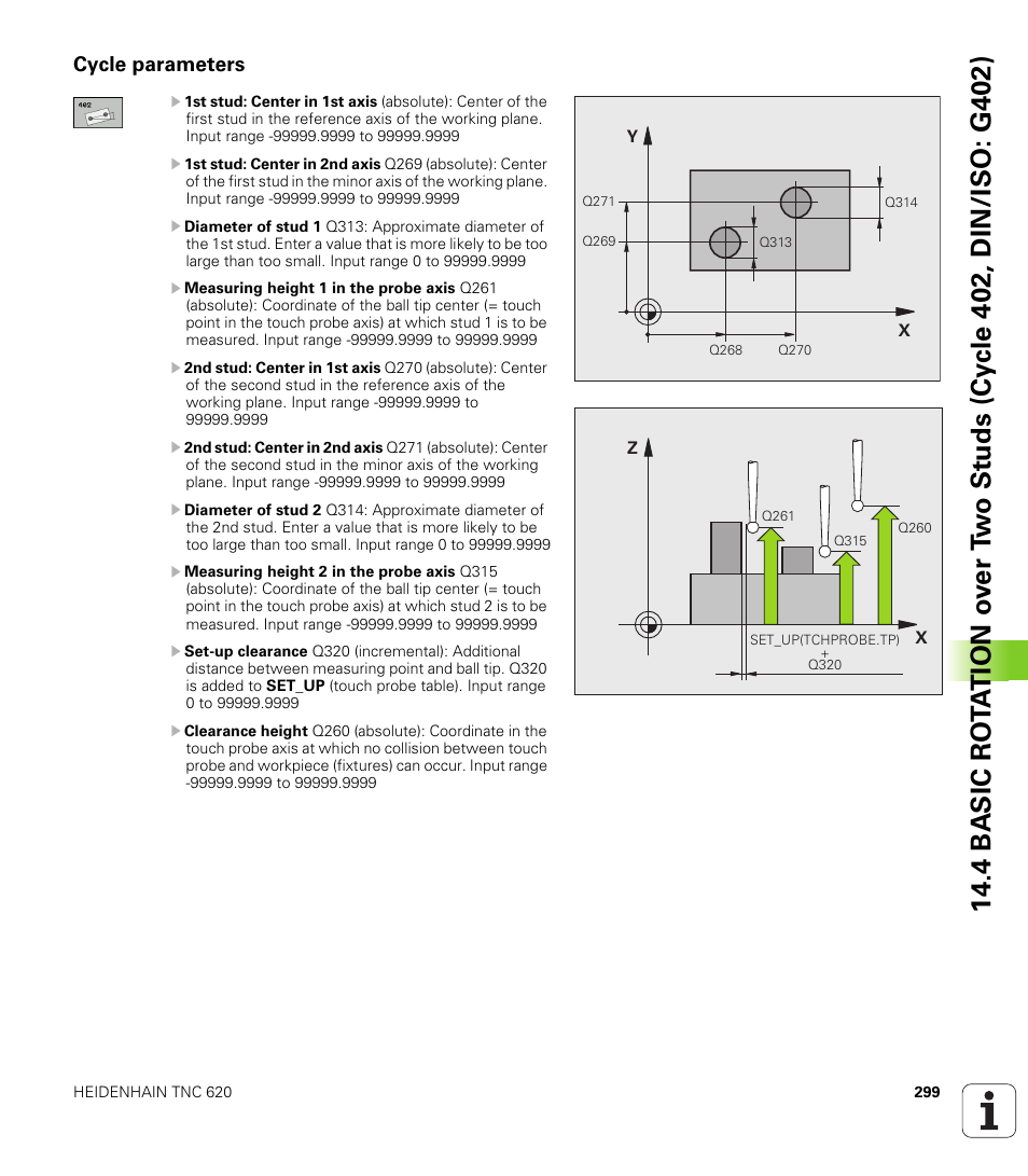 Cycle parameters | HEIDENHAIN TNC 620 (340 56x-03) Cycle programming User Manual | Page 299 / 459