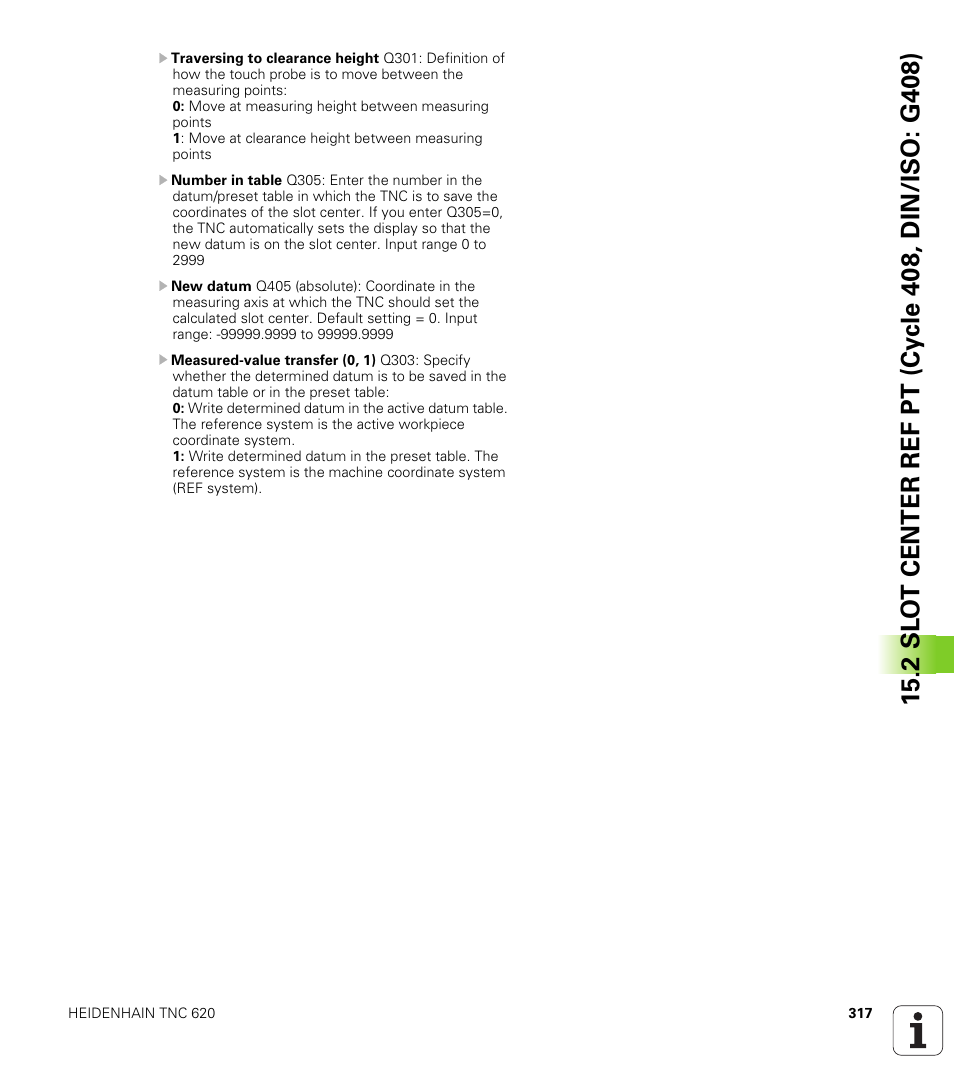 HEIDENHAIN TNC 620 (340 56x-03) Cycle programming User Manual | Page 317 / 459