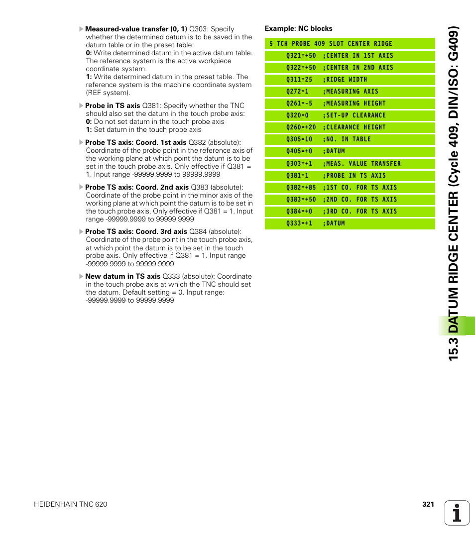 HEIDENHAIN TNC 620 (340 56x-03) Cycle programming User Manual | Page 321 / 459