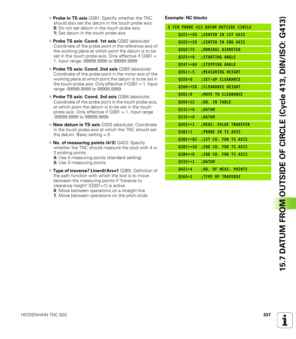 HEIDENHAIN TNC 620 (340 56x-03) Cycle programming User Manual | Page 337 / 459