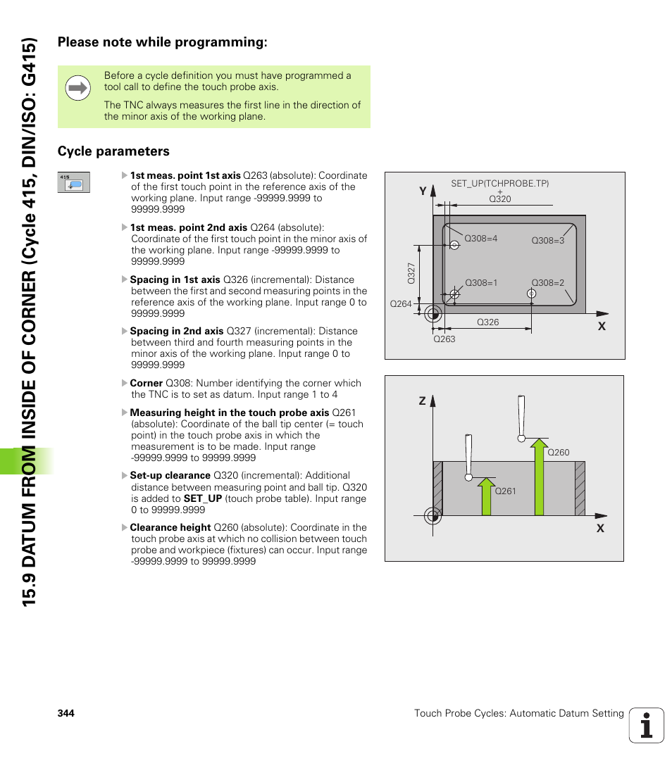 Please note while programming, Cycle parameters | HEIDENHAIN TNC 620 (340 56x-03) Cycle programming User Manual | Page 344 / 459