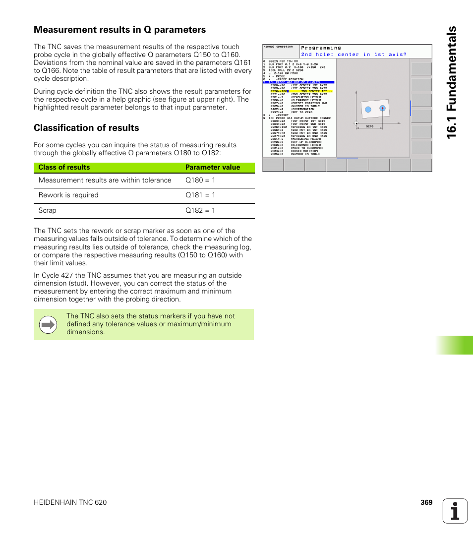 Measurement results in q parameters, Classification of results, 1 f undamentals | HEIDENHAIN TNC 620 (340 56x-03) Cycle programming User Manual | Page 369 / 459
