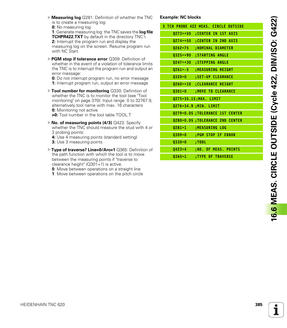 HEIDENHAIN TNC 620 (340 56x-03) Cycle programming User Manual | Page 385 / 459