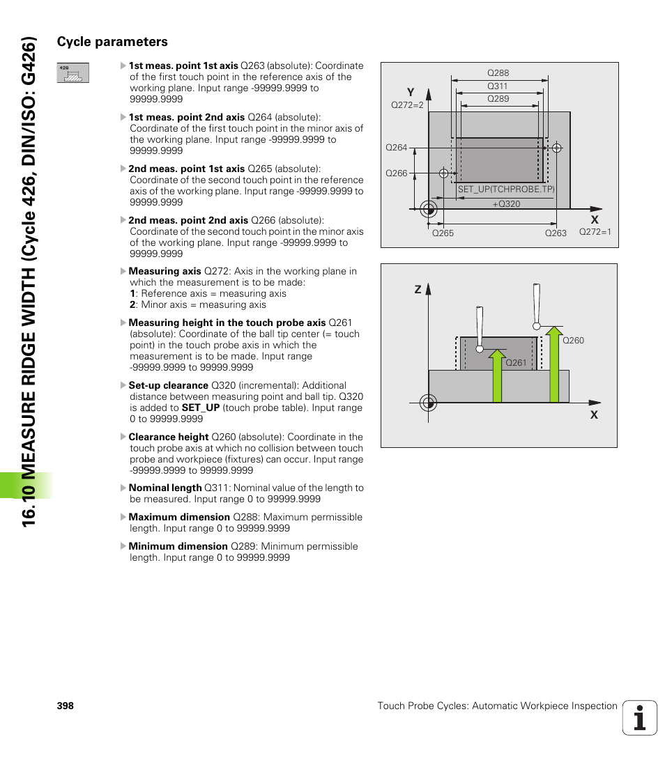 Cycle parameters | HEIDENHAIN TNC 620 (340 56x-03) Cycle programming User Manual | Page 398 / 459