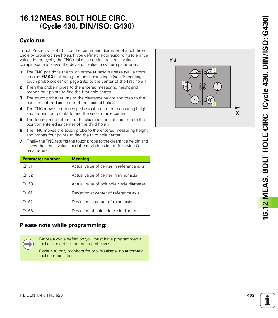 Cycle run, Please note while programming | HEIDENHAIN TNC 620 (340 56x-03) Cycle programming User Manual | Page 403 / 459