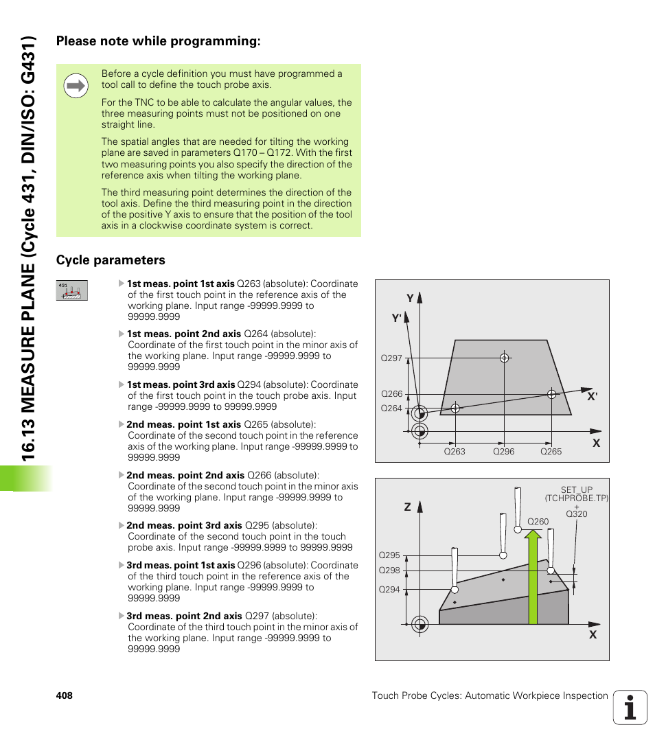 Please note while programming, Cycle parameters | HEIDENHAIN TNC 620 (340 56x-03) Cycle programming User Manual | Page 408 / 459