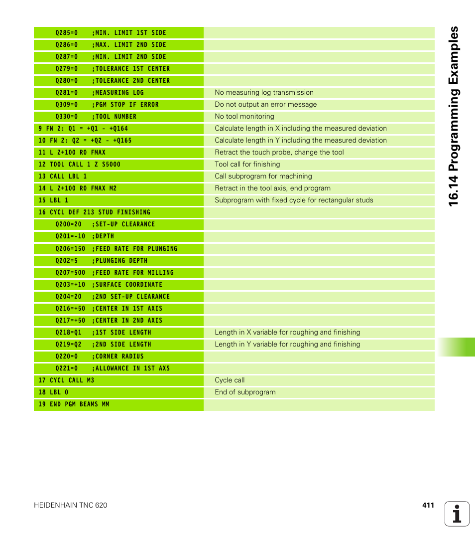 14 pr ogr amming examples | HEIDENHAIN TNC 620 (340 56x-03) Cycle programming User Manual | Page 411 / 459